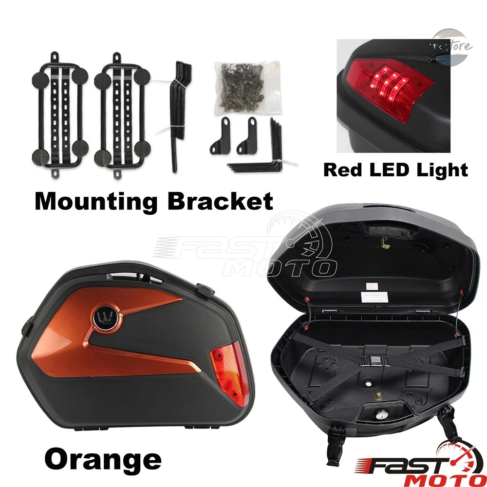 並行輸入品 UNVIERSAL バイク SIDE BOXES PLASTIC REAR SADDLEBAG CASES BMW ホンダ スズキヤマハ ドゥカティ MOTORBIKES STORAGE PANNIER BAGSの画像