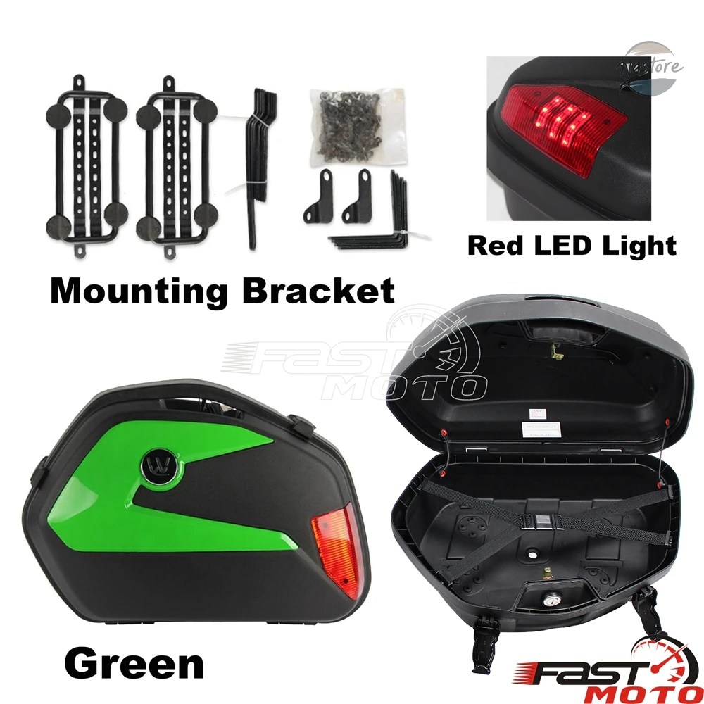 並行輸入品 UNVIERSAL バイク SIDE BOXES PLASTIC REAR SADDLEBAG CASES BMW ホンダ スズキヤマハ ドゥカティ MOTORBIKES STORAGE PANNIER BAGSの画像