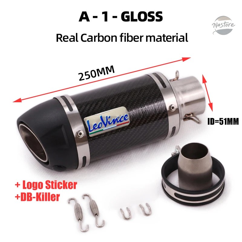 並行輸入品 Z400 バイク マフラー 51MM汎用カーボンLEOVINCEエスケープ