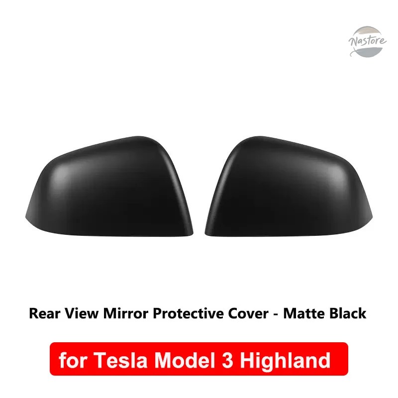 並行輸入品 カーボンファイバー製車用バックミラーカバー テスラ モデル3 ハイランド ABS製 バックミラー装飾シェル 自動車外装アクセサリーの画像