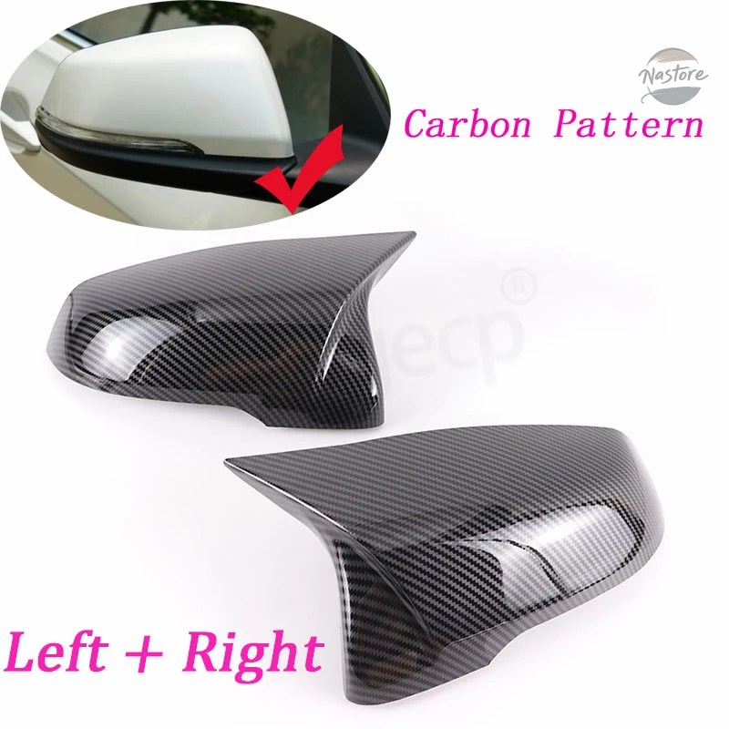 並行輸入品 カーボンファイバースタイル ブラック リアビュー サイドミラーカバーキャップ BMW X1 F48 X2 F39 F40 F53 F44 Z4 G39 トヨタ スープラの画像