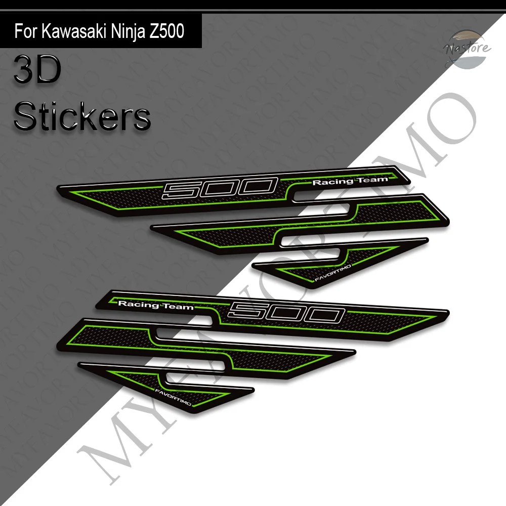 並行輸入品 オートバイ カワサキ Z500 2020-2025 タンクパッド サイドグリップ ガス燃料オイルキット ニーフェアリング フェンダー 3Dステッカー デカー_5
