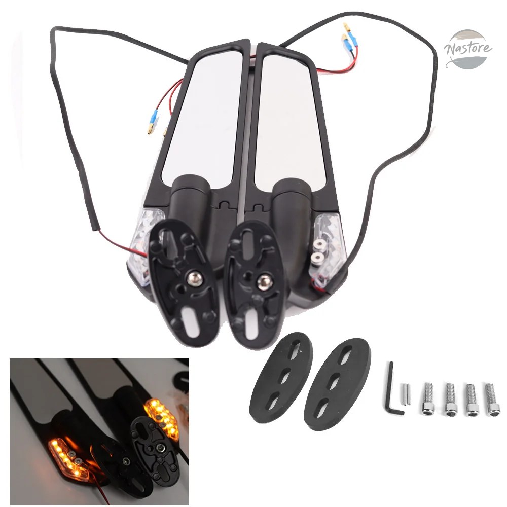 並行輸入品 ホンダ CBR1000RR CBR600RR CBR 250R 300R 400RR 500R バイクミラー 改造 ウィング 調整可能 回転式 バックミラーの画像