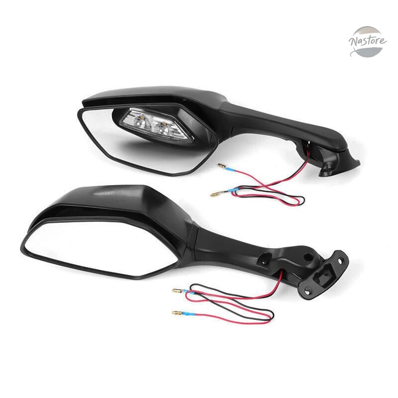 並行輸入品 オートバイ用調整可能サイドミラー + LED ウィンカー KAWASAKI Ninja ZX10R ZX-10R ZX 10R 2011-2015の画像