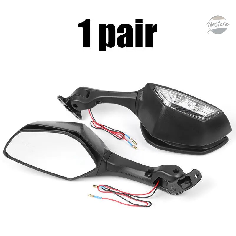 並行輸入品 オートバイ用LEDバックミラー（LEDライト付き）サイドミラー カワサキ Ninja ZX 10R ZX-10R 2011-2015 2016-2020 H2 2014-2015
