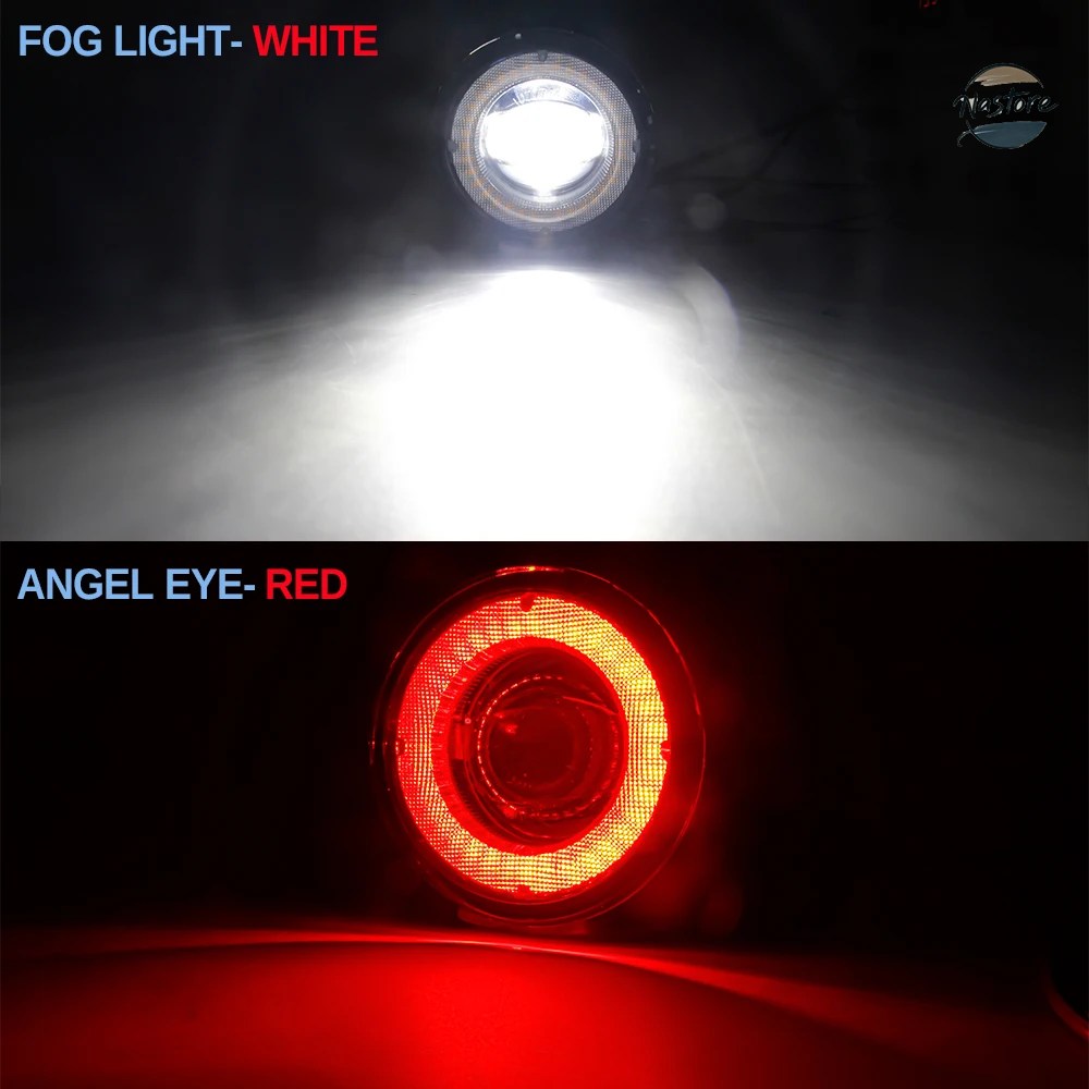 並行輸入品 スズキ ジムニー 2 x エンジェルアイ フォグライト アセンブリ led カスタムパーツ 部品 アクセサリーの画像