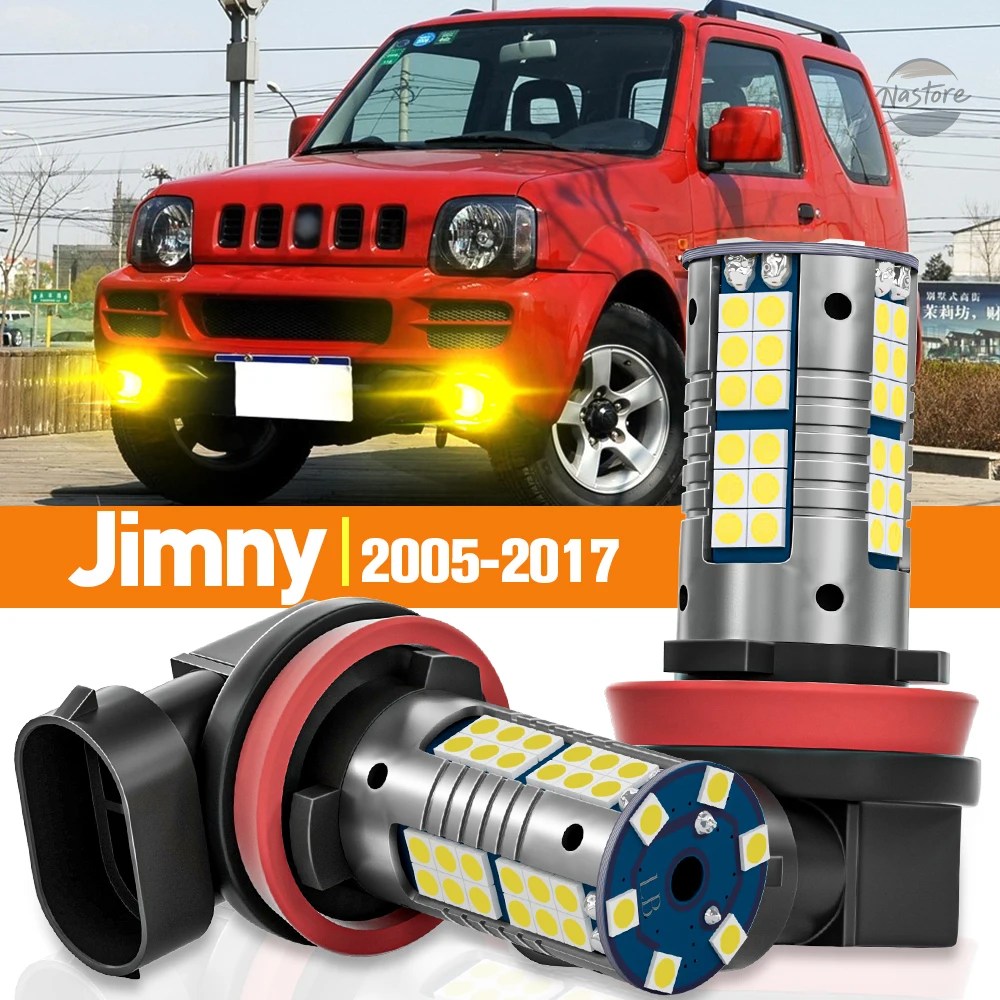 並行輸入品 スズキ フォグランプ アクセサリー カスタム ジムニー 2個 led 2005 2017 2006 16 カスタムパーツ 部品 アクセサリーの画像