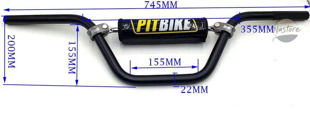 並行輸入品 バイク ハンドル バー 7/8インチ 22mm モトクロス モトバー 5mmチューブ厚 カスタムパーツ 部品 アクセサリーの画像