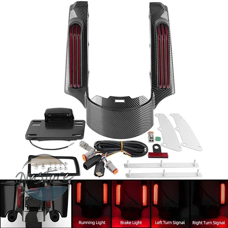 並行輸入品 バイク フェンダー リア エクステンション led ハーレー ツーリング エレクトラ ストリートグライド fltrx flhr ultra カスタムパーツ 部品_1