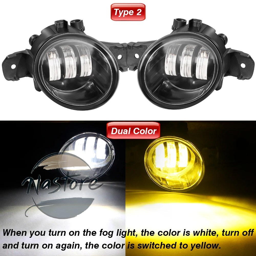 並行輸入品 フォグランプ アクセサリー カスタムパーツ 2個 右+左 led