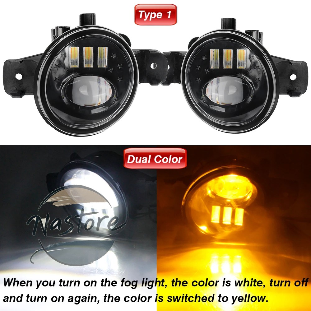 並行輸入品 フォグランプ アクセサリー カスタムパーツ 2個 右+左 led