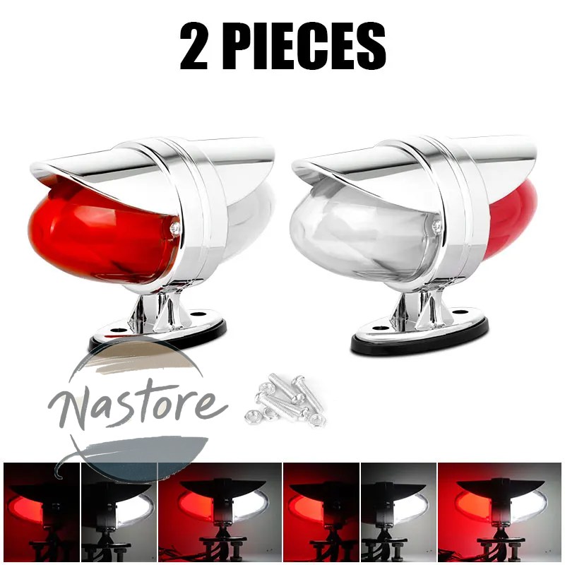 並行輸入品 2個 アンバーレッド led 両面スイカライト サイドマーカー