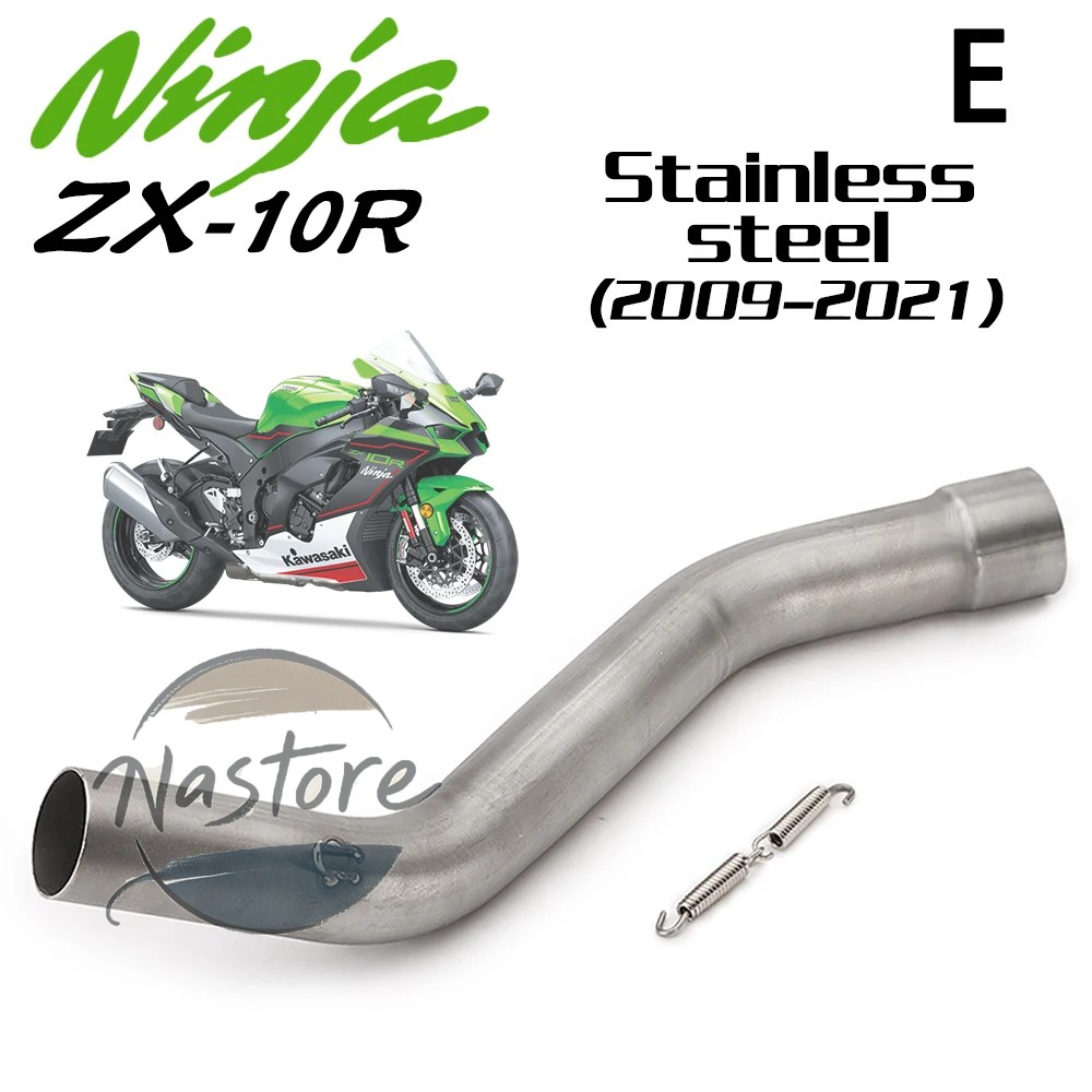 並行輸入品 バイク リップ エキゾースト カワサキ ニンジャ 2004-2005 2008-2021 スオン ステンレス チタン合金 ミッドリンクパイプ カスタムパーツ 部品_1