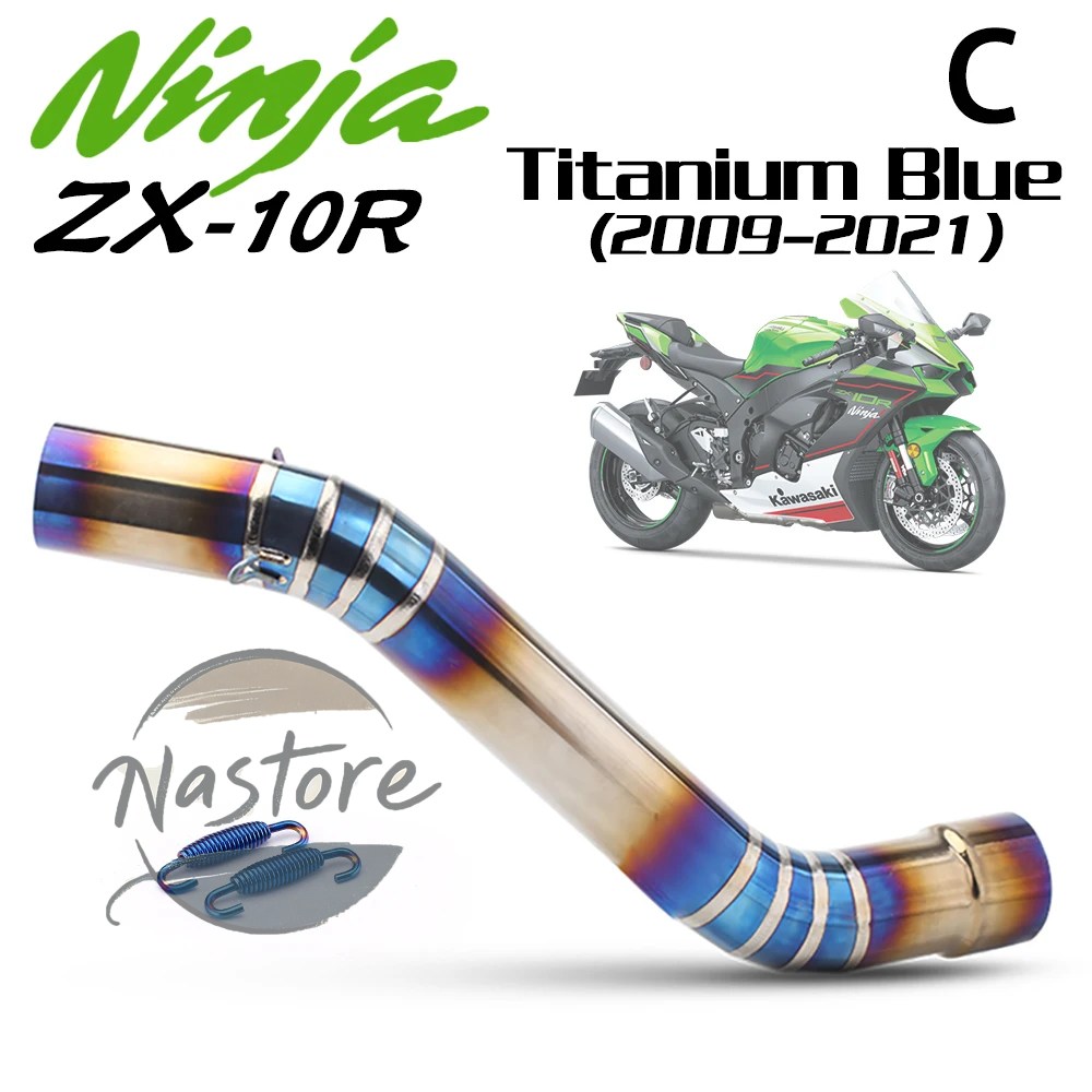 並行輸入品 バイク リップ エキゾースト カワサキ ニンジャ 2004-2005 2008-2021 スオン ステンレス チタン合金 ミッドリンクパイプ カスタムパーツ 部品_3