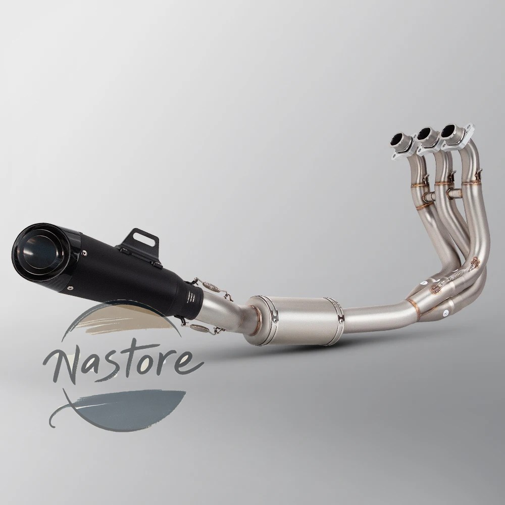 並行輸入品 バイク フロント マフラー 排気フルセットシステム エスケープ モト モディファイ パイプ 3層カーボン トライアンフ トライデント 660 2021-2024