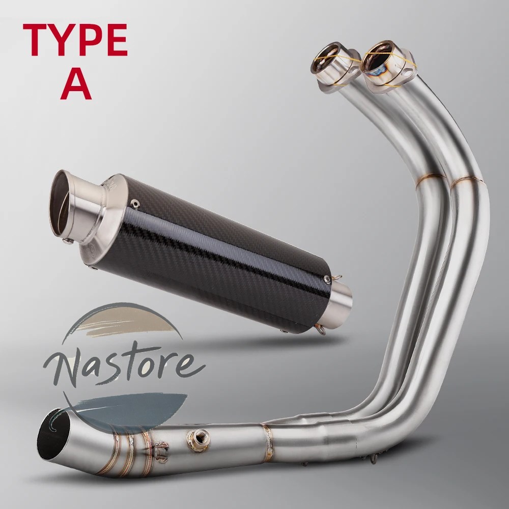 並行輸入品 ヤマハ バイク フロント マフラー 部品 カスタムパーツ アクセサリー mt07 fz07 2014-2024 カーボン 排気エスケープ_2
