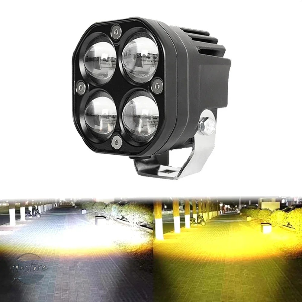 並行輸入品 バイク 3 inch leds spotlight fog light white yellow auxiliary headlight driving lamp for car カスタムパーツ 部品 アクセサリーの画像