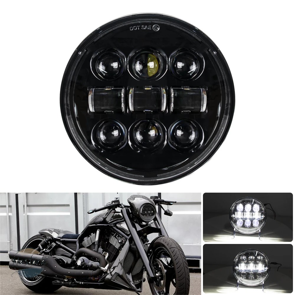 並行輸入品 ホンダ バイク motocross 5.75 inch led headlight shadow vt 600 700 750 1100 vtx 1300 1800 カスタムパーツ 部品 アクセサリーの画像