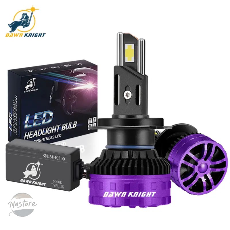 並行輸入品 p7 dawnknight plus 140w h7 led headlight bulbs 6000k 4300k h4 h11 hb3 9005 hb4 9006 double copper tube カスタムパーツ 部品の画像