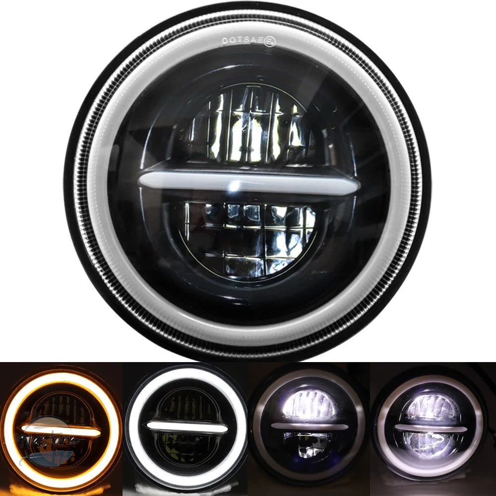 並行輸入品 カワサキ バイク バルカン vn 500 750 800 900 1600 1700 1500 7inch led headlight black for 93 カスタムパーツ 部品 アクセサリー_6