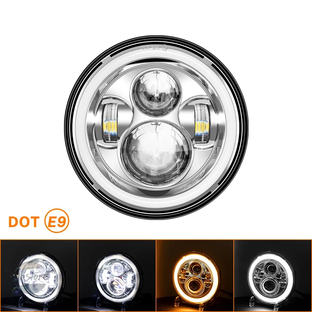 並行輸入品 カワサキ バイク バルカン vn 500 750 800 900 1600 1700 1500 7inch led headlight black for 93 カスタムパーツ 部品 アクセサリー_8