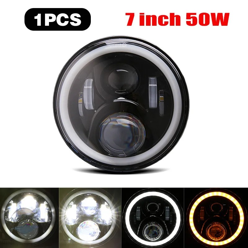並行輸入品 カワサキ バイク バルカン vn 500 750 800 900 1600 1700 1500 7inch led headlight black for 93 カスタムパーツ 部品 アクセサリー_7