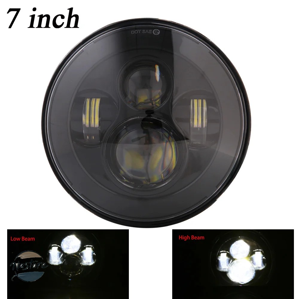 並行輸入品 カワサキ バイク バルカン vn 500 750 800 900 1600 1700 1500 7inch led headlight black for 93 カスタムパーツ 部品 アクセサリー_3