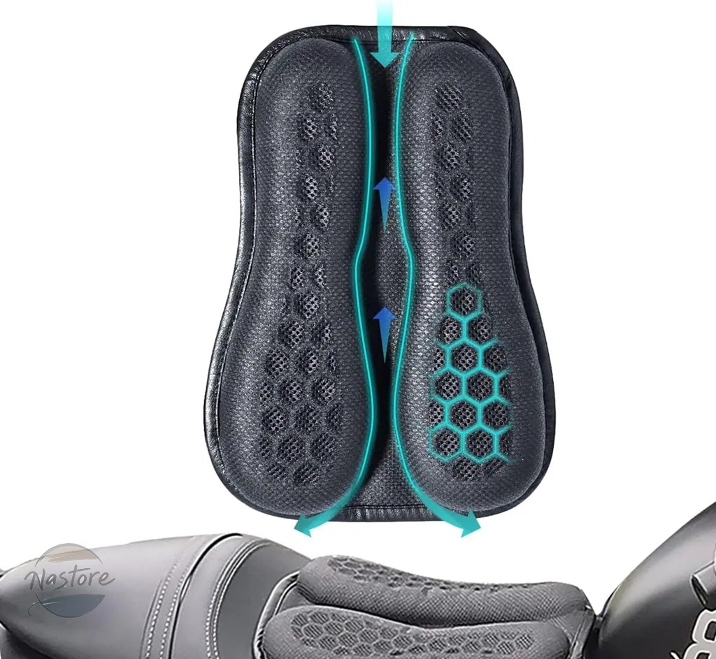 並行輸入品 バイク seat cushion shock absorption decompression gel honeycomb 3d comfortable universal カスタムパーツ 部品 アクセサリーの画像