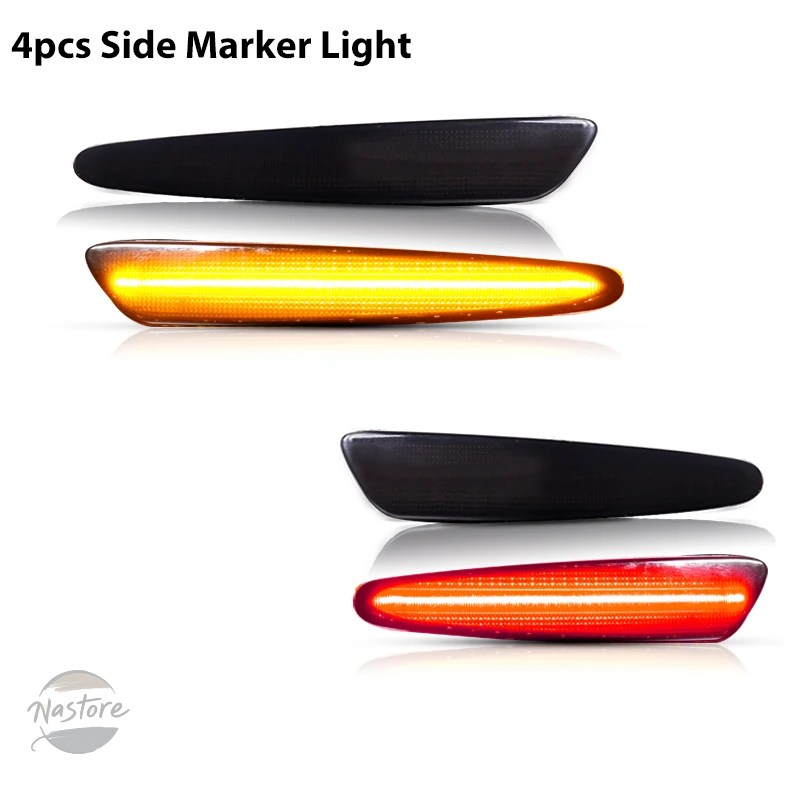 並行輸入品 車用LEDテールライトアセンブリ リアストップブレーキライト LEDストップライトランプ シボレーコルベットC6クーペサイドマーカーランプ用 4個の画像