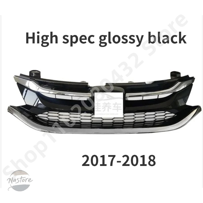 並行輸入品 ホンダ フロント ホンダ ジェイド 2014-2019 ABS クローム / ブラック フード グリル スタイル レーシンググリルの画像