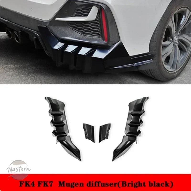 並行輸入品 ホンダ リア キット ガード ディフューザー リアRスタイルスポイラー ホンダ シビック 2016-2021 10代目 ハッチバック FK4_2