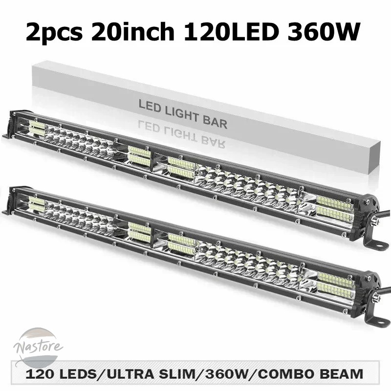 並行輸入品 スリム 12D LED ライトバー 20インチ 10インチ スポット フラッド コンボビーム LED バー SUV 4X4 オフロード LED 作業灯_5