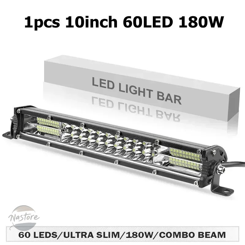 並行輸入品 スリム 12D LED ライトバー 20インチ 10インチ スポット フラッド コンボビーム LED バー SUV 4X4 オフロード LED 作業灯_2