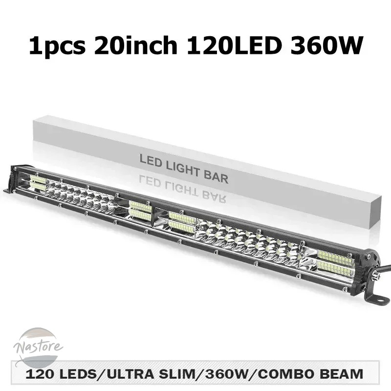 並行輸入品 スリム 12D LED ライトバー 20インチ 10インチ スポット フラッド コンボビーム LED バー SUV 4X4 オフロード LED 作業灯_3