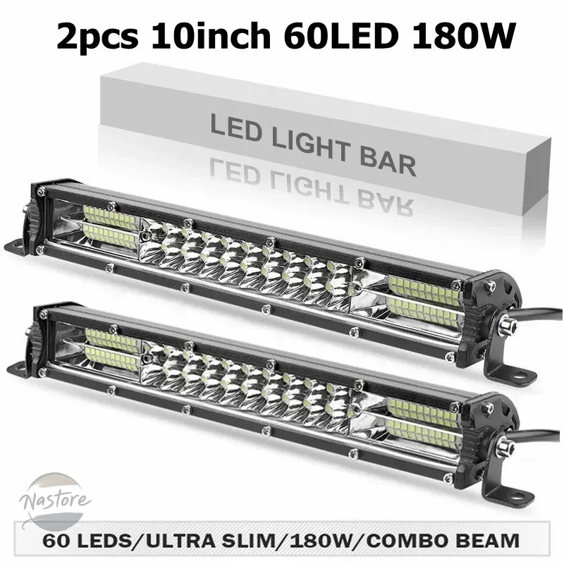 並行輸入品 スリム 12D LED ライトバー 20インチ 10インチ スポット フラッド コンボビーム LED バー SUV 4X4 オフロード LED 作業灯_4