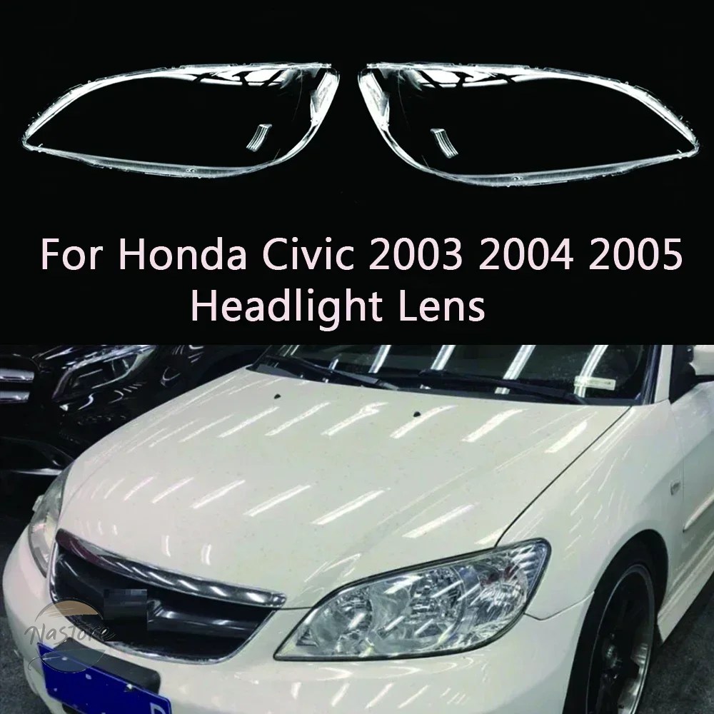 並行輸入品 ホンダ カバー ヘッド 交換 ホンダ シビック 2003 2004 2005 ランプ レンズ ヘッドライト ランプ シェル クリアガラス_1