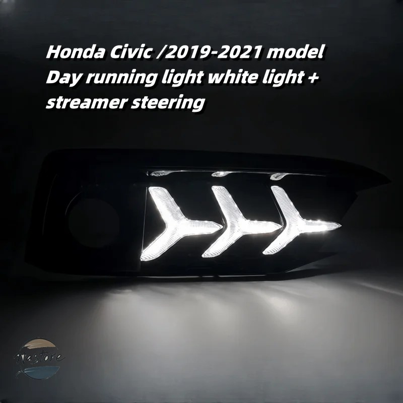 並行輸入品 ホンダ リア アップグレード ホンダ 10代目シビック デイランニングライトカスタムLEDライトデイタイムランニングライトストリーマーステアリング_4