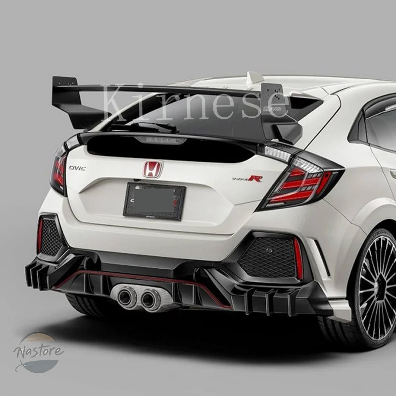 並行輸入品 シビック ハッチバック MUG GT スポイラー スポーティ FK7 FK8 タイプR 無限スタイル ABS ラスターブラック トランク ウィングの画像