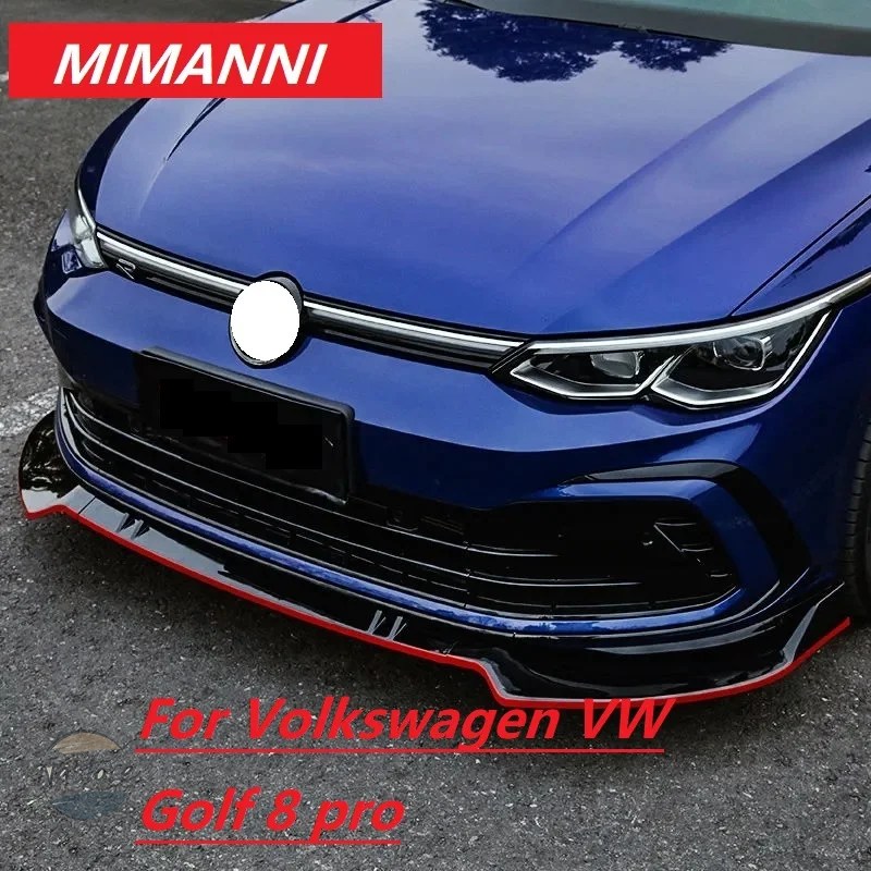 並行輸入品 フロント キット バンパーリップ ロアサイドスプリッター スポイラー ボディ カーボン ルック ブラック フォルクスワーゲン_4