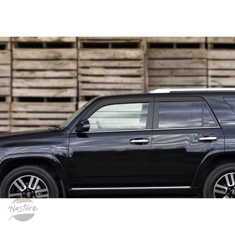 並行輸入品 トヨタ toyota ガード 4runner n280 2010?2022 absクロームブラック防水ドアウィンドウバイザーベントシェー_1