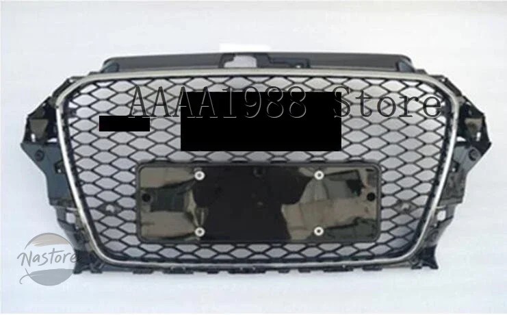 並行輸入品 アウディ audi フロント a3 s3 8v 2013-16 グリル ハニカム rs3 スタイル グロスブラック 部品 カスタムパーツ アクセサリー_3