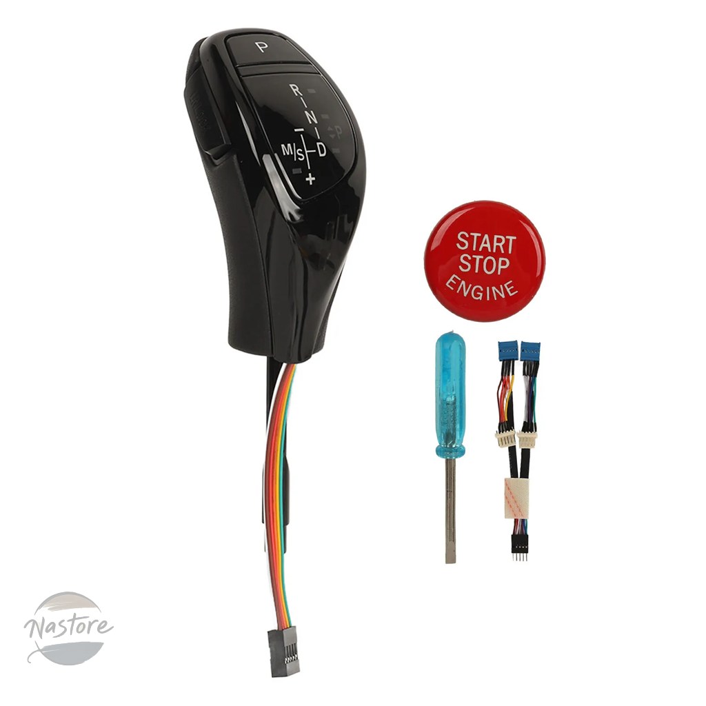 並行輸入品 BMW e90 シフトノブ カスタム ワンクリックスタートボタン ledギア カスタムパーツ 部品 アクセサリーの画像