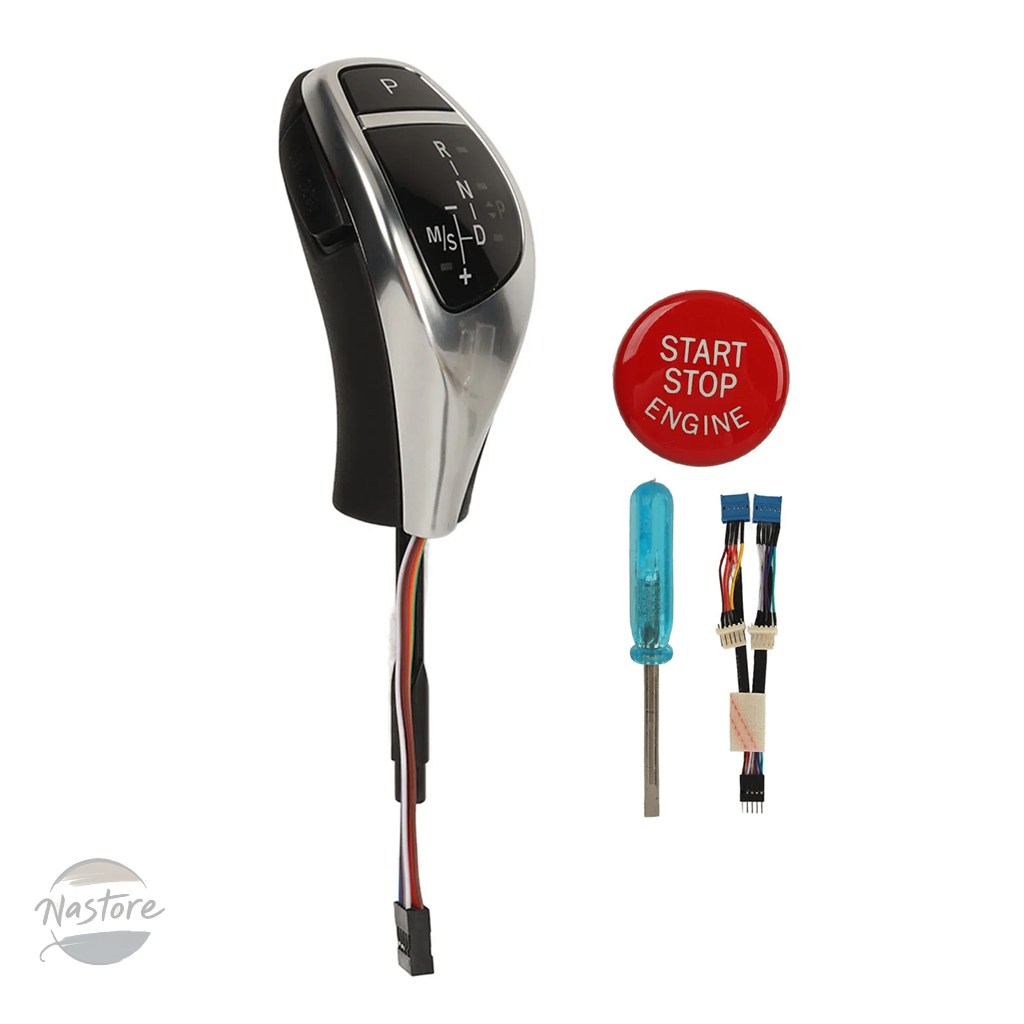 並行輸入品 BMW e90 シフトノブ カスタム ワンクリックスタートボタン ledギア カスタムパーツ 部品 アクセサリーの画像
