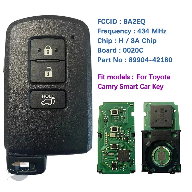 並行輸入品 トヨタ rav4 互換品3ボタンスマートキー キーレスゴー ba2eq p1 88 dst-aesチップ カスタムパーツ 部品 アクセサリーの画像