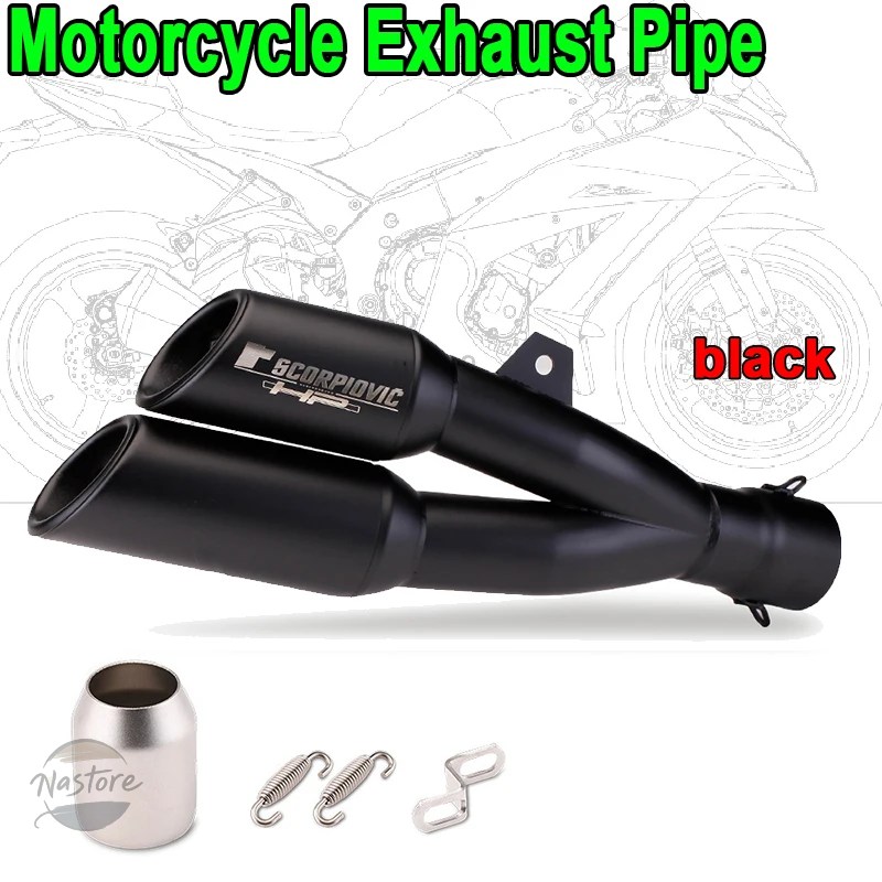 汎用 バイク用 マフラー 並行輸入品 z400 バイク マフラー 汎用 51 mm エスケープ デュアル穴
