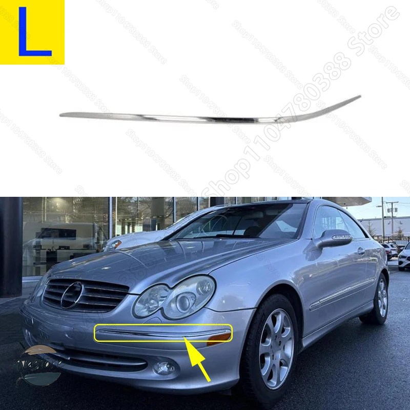 並行輸入品 メルセデスベンツ clk320 リップ フロントクロームバンパートリムスト カスタムパーツ 部品 アクセサリー_1