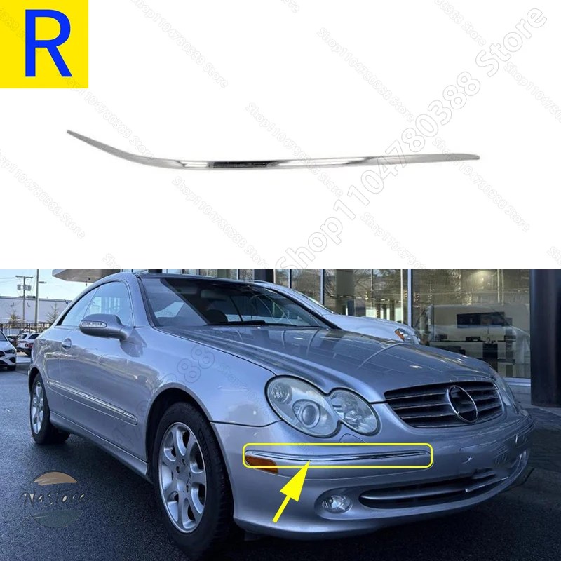 並行輸入品 メルセデスベンツ clk320 リップ フロントクロームバンパートリムスト カスタムパーツ 部品 アクセサリー_3