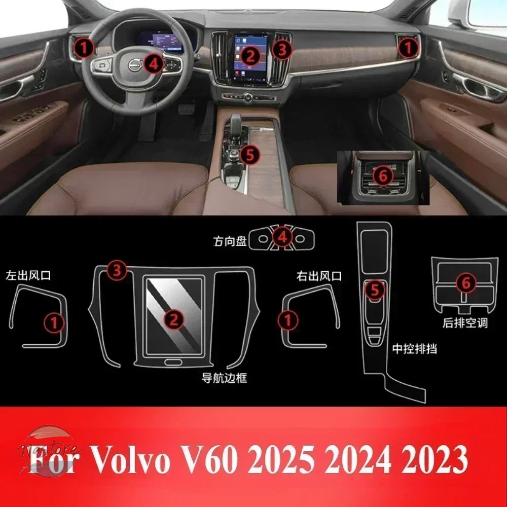並行輸入品 v60 ボルボ アクセサリー カスタムパーツ 2023 25 インテリア フィルム クリア tpu カスタムパーツ 部品 アクセサリー_2