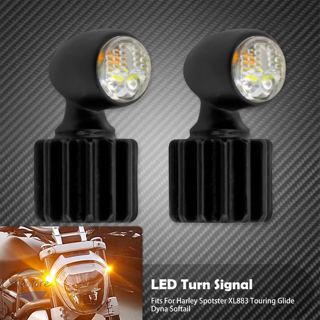 並行輸入品 ミニ バイク led miniランプ ウィンカー アンバー ライト 2個 12v カスタムパーツ 部品 アクセサリーの画像