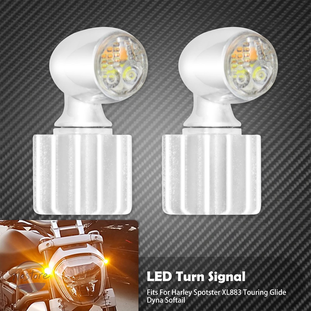 並行輸入品 ミニ バイク led miniランプ ウィンカー アンバー ライト 2個 12v カスタムパーツ 部品 アクセサリーの画像